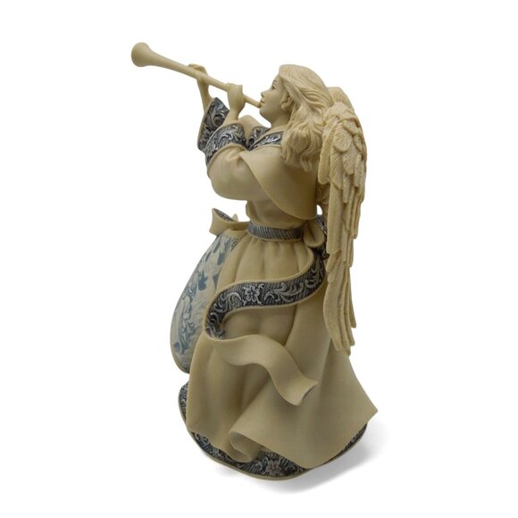 SARAH'S ANGELS Angel with Trumpet Handcrafted 2006 Musical Figurine 9" - Picture 5 of 14